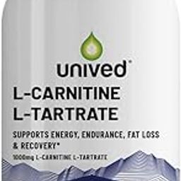 Unived L-Carnitine L-Tartrate 1000mg, Supports use of Fat for Energy, 60 Vegan Caps-image-69