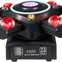 RGBW 4 Eyes Moving Head Beam Light DMX512 Controlled with Ring RG Laser Strobe Effect Disco Music Dance Bar Party Light-image-63