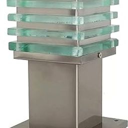 Volticity Steel ss 1 Number ice qube Gate Light, Silver gate lamp Waterproof use for Outdoor Garden lamp Pillar Boundary lamp Weather Proof and Water-Proof Pack of 1 Size CM L26XB12XH12 (1NOSS Mini)-picture-15