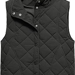 Women's Lightweight Quilted Vest Stand Collar Down Padded Vest Warm Winter Outwear with Pockets-26