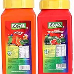 Bcool Orange & Watermelon Instant Drink Mix 500g for All Age Groups(Pack of 2)-32