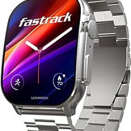 Fastrack Astor FS2 Pro Smart Watch, 1.96” AMOLED Display, 410*502 Pixel Resolution, SingleSync BT Calling, AI Voice Assistant, 100+ Sports Modes & Smartwatch Faces, Upto 5 Day Battery, IP68 (Sliver)-9
