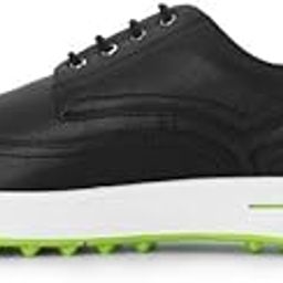 VIPERGOLF Men's Tour Pro MD Spikeless Golf Shoes - Black/White/Green-image-17