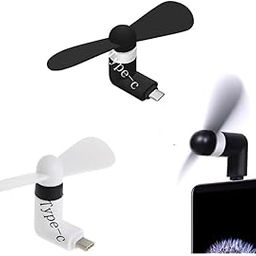 Pack of 2 Pcs. Mini Type-C F an M ini Fan 2-Blade Fan High Speed USB F an, M ini Mobile Cooler, Mini fan Support with All Android & Type-C Smatphones (Multi-colour)-20