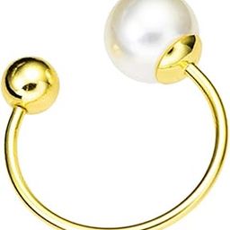 CALANDIS™ Fashion Button Brooch Spiral Buckle Shawl Clothing Collar Clip Gold+Pearl | Fashion Jewelry-3