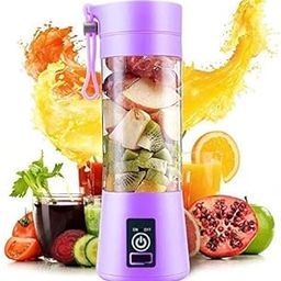 Aatmnivedi Portable Electric Juicer Bottle Blender Mixer, 4 Blades Rechargeable Bottle with USB Cable (Multi Color)-picture-13