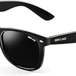 Square Sunglasses Polarized Lens, Classic and Retro Style, Driving and Fishing Eyewear for Men Women S1105-52