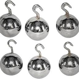 Labworld Metal Simple Pendulum Bob Balls 25mm diameter with hooks set of 6 pcs for physics lab laboratory experiment and general purpose, Steel-12