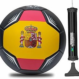 jaspo Soccer Champ Football, Tpu Material, Machine Stitched, Size 5, Under 12 Years Age Group, 6 To 8 Lbs Inflation (Football+Pump, Spain) black-image-44