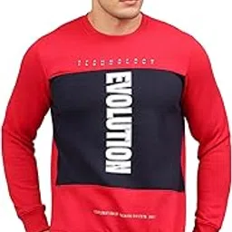 ben martin Men's Round Neck Regular Fit Full Sleeve Printed Contrast Cotton Polyester Sweatshirt-picture-30