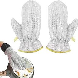R.O.H.C Nylon Steel Wired Dishwashing Gloves - Multi-Purpose for Washing Utensils, Cleaning Bathroom Tiles - Durable One Pair-image-5