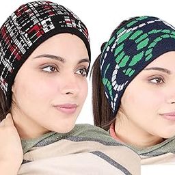 Pack of 2, Unisex Warm Woolen Headband Earmuffs Ear Cap Ear Cover Winter Accessories Multicolour-image-64