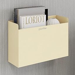 Plantex Heavy Duty GI Steel Wall Mount Magazine Holder/News Paper Holder/File Rack - (Ivory)-13