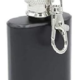 PROTOS INDIA.NET ™ Hip Flask 30ml 1OZ Keychain Black Matte Finish Pocket Mini Hip Flask with Key Chain Wine Whiskey Vodka Alcohol Drinks for Men Women-image-25