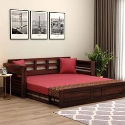 AMORINI Sheesham Wood Foster 3 Seater Sofa Set Cum Bed for Living Room Three Seater Sofa Bed for Home Sofa Com Bed Sheesham Wood (Walnut Berry)-image-15