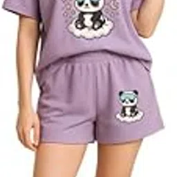 my swag Cotton Nightwear Set for Women |Printed T-Shirt and Shorts for Womens&Girls-picture-14