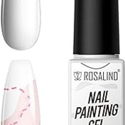 ROSALIND Gel Polish Nail Art Gel Liner Popular Gel Art Paint LED Lamp Soak Off Gel Art Liner Gel Pen for Swirl Nails Design Built Thin Nail Art Brush in Bottle (LX01, 5ml)-image-43