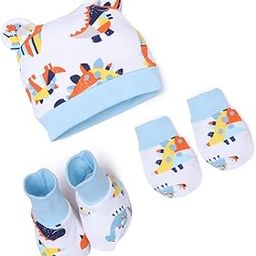 a baby cherry 100% Organic Cotton Baby Cap, Mittens, and Socks Set for Newborns, Soft, Comfortable, and Perfect for 0-3 Months | Unisex Baby Accessories-picture-2