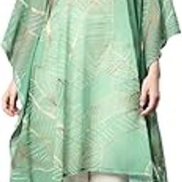 Women's Printed V-Neck Flared Sleeves Beach Wear Kaftan JKBW_532-image-93