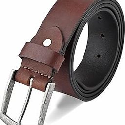 Leather Company 38 MM Solid Cherry Brown Belt with Nickel Buckle for Men, Made in India,Leather Belt for men,Premium Belt, Full Grain Leather-21