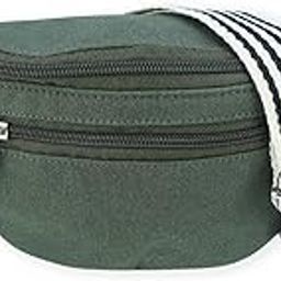 Karma Totes Crossbody Fanny Pack, Chestbag, Travel Pouch, Cotton Canvas Waist Bag (Green)-image-59