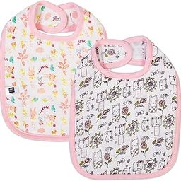 Mee Mee Baby Cotton Apron, Feeding Bibs Washable, Bibs Set for 0-12 Month (Pack of 2)-25
