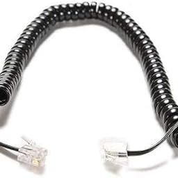 Linketel Telephone Handset Phone Extension Cord Curly Coil Line Cable Wire 2 Meter (Black)-20