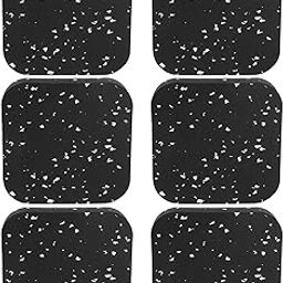 Generic Treadmill Mat, Sound Insulation Non‑Slip Rubber Ground Mat for Exercise(Black and White)-2