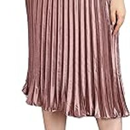 | Skirt for Women | Timeless Pleated Skirt | Knee-Length A-Line for Effortless | Comfort Elastic Skirt | Stylish Midi Skirt for Women.-image-37