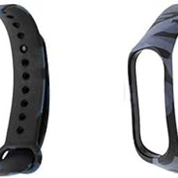 Iloft® Replacement Silicone Camouflage Army Style Band Strap for Xiaomi Mi Band 3(Device Not Included) (Blue+Grey)-image-8