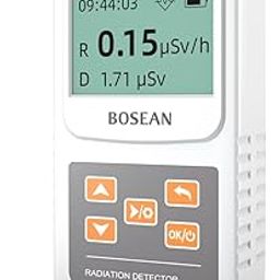 Geiger Counter Nuclear Radiation Detector, Professional High Accuracy Radioactive Detector Meter Beta Gamma X Ray Data Tester Marble Dosimeter (White)-10
