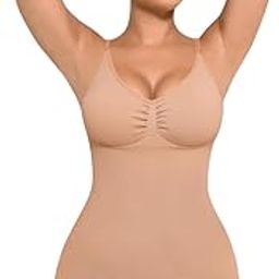 SHOP Women's Seamless Shaping Tank Top With Bust Support Camisole with Waist & Abdomen Control, Slimming Compression Innerwear for Tummy Control & Body Shaping-image-31