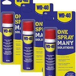 Pidilite WD-40 Multipurpose Spray for Home Improvement, Frees jammed locks & Rust Parts,Adhesive remover,Grill & stove Cleaning,Protectant Agent -Multi use for Home,Work & DIY Purpose, 63.8g,Pack of 3-image-0