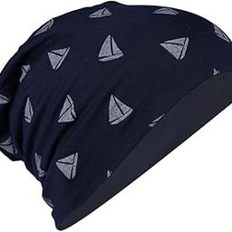Men's Beanies Cotton Slouchy Skull Summer Blended Free Size Blue Beanie Cap for Men Women Boys (7006-Grey Triangle)-image-11
