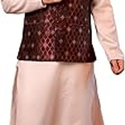 Maroon Diamond Weave Jacquard Nehru Jacket-image-38