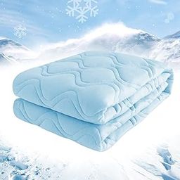SWEETODAY Cooling Mattress Pad, Semi-Double, Summer, 4-Layer Structure, Q-MAX 0.46, Super Absorbent, Quick Drying & Fluffy, Includes Reinforced Rubber Band, Cooling Pad, Bed Pad, Sheets, Antibacterial-image-0