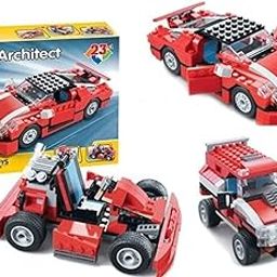 Galaxy Hi-Tech 23-in-1 Super Magic Building Blocks Set 278+ Pieces Creative Construction Toy for Kids Includes Instruction Manual Ideal for Boys & Girls Ages 6+ DIY Brick Truck, Car, Jet, Crane Models-4