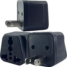 Vadda Bai Universal Plug Converter Travel Adapter for India to USA, Japan, Canada, Philippines, Mexico, Brazil, Cuba, Thailand Power Socket (Pack of 3) Black-9