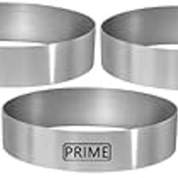 Prime Bakers and Moulders Round Cutting Steel Rings, Burger bun Cutter Mold Baking and Cake Decorating (5 Pieces) (3 Inch)-23