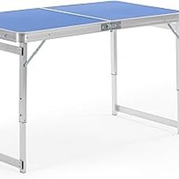 Corvids 4 Feet Multipurpose Aluminium Folding Camping Table with Carrying Handle | Height Adjustable Table for Picnic, Hiking, Garden, Home, Office, Outdoor & Indoor Use-image-6