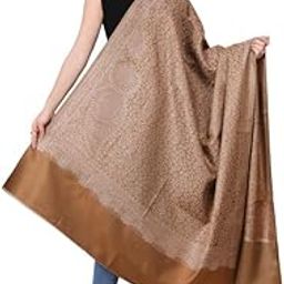Women Ladies Kashmiri Wool Jamawar, Paisley Design Shawl for Winter, Warm and Soft Shawl Wrap Casual Wear-image-79
