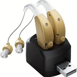 Aika Behind the Ear Sound Amplifier, Amplifies Sound by 30 Times, Lightweight, Virtually Invisible, Comfortable, Adjustable Volume, Fast Charging (Beige, 1 Year Warranty, Free Dry Kit) (Both Ear)-image-65