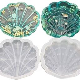 FirstTry Storage Box Resin Mold with Lid I 3D Seashell Shape Silicone Epoxy Casting Jar Mould I for DIY Handmade Crafts Ornament Boxes Jewelry Cosmetic Organizer Ring Trinket Container Home Décor-picture-21