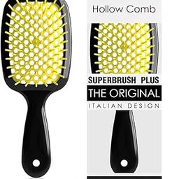 Lyrovo Detangling Hair Brush Comb for Pain-Free Brushing on All Wet or Dry Hair Types Durable DuoFlex Anti-Static Bristles, Lightweight Handle, Vented Hair Brush (Yellow)-image-37