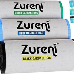 Zureni Garbage Dustbin Bags (Medium, 48 x 53 cm or 19" x 21") Drawstring Anti-drip Trash Waste Basket Bag for Kitchen Office Warehouse Pantry (Black, Green, Blue, 3 x 30 Pcs/Roll)-image-64