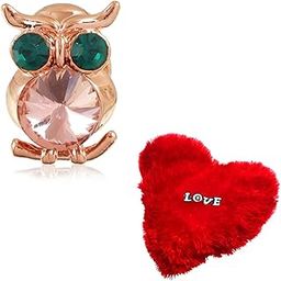 Valentine's Day Combo Set of Owl Brooch with Heart Pillow-image-53
