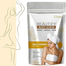 Beautify Wild Turmeric Body Scrub | Kasturi Manjal Exfoliating Powder for Bright, Soft & Glowing Skin | Daily Skin Care for Women | Jangli Haldi Ubtan for All Skin Types | 100g-image-30