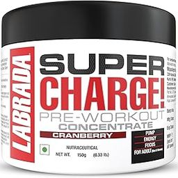 Labrada Super Charge Pre-Workout Concentrate 150g, Cranberry (30 Servings | 0.75g L-Arginine |375mg L-Citrulline Malate |2g Beta Alanine | 150mg Caffeine Anhydrous | 250mg Ashwagandha Extract)-image-95