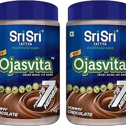 Sri Sri TATTVA shuddhta ka naam Ojasvita Chocolate Powder - Drink Mix For Sharp Mind & Healthy Body - 1Kg (Pack of 2)-picture-43