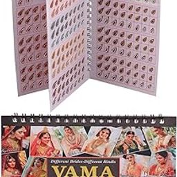 VAMA Fashions Multicolour Tilak Tear Drop Shape Stone Border Bindi Kumkum Self-Adhesive Sticker Designer Bindi Book For Women (372 Teardrop Stone Bindi Book)-picture-54